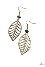 Load image into Gallery viewer, Bough Out Brass Earrings Paparazzi Accessories