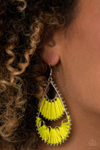 Load image into Gallery viewer, Samba Scene Yellow Earrings Paparazzi Accessories