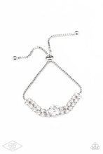 Load image into Gallery viewer, Gorgeously Glitzy White Rhinestone Bracelet Paparazzi Accessories
