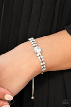 Load image into Gallery viewer, Gorgeously Glitzy White Rhinestone Bracelet Paparazzi Accessories