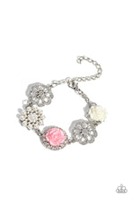 Load image into Gallery viewer, Tea Party Theme Pink Floral Bracelet Paparazzi Accessories