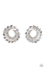 Load image into Gallery viewer, Firework Fanfare Multi Iridescent Rhinestone Post Earring Paparazzi Accessories