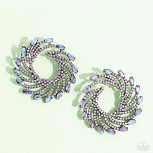 Load image into Gallery viewer, Firework Fanfare Multi Iridescent Rhinestone Post Earring Paparazzi Accessories