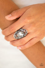 Load image into Gallery viewer, Red Carpet Rebel Silver Rhinestone Ring Paparazzi Accessories