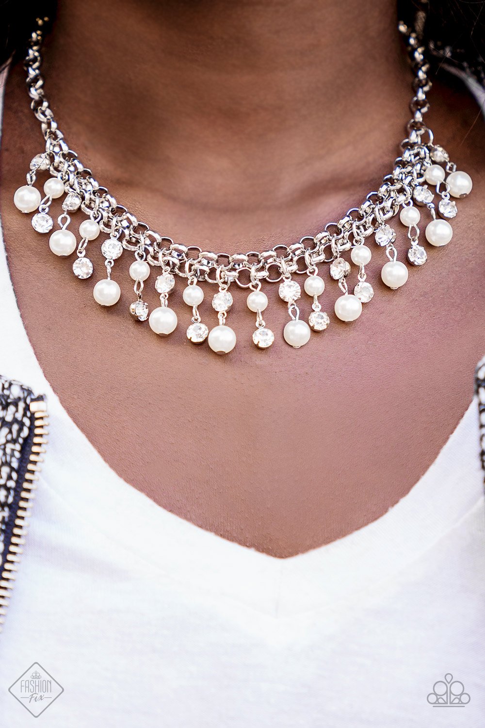 You May Kiss the Bride White Necklace Paparazzi Accessories