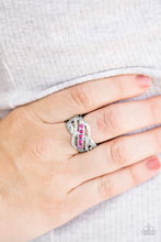 Load image into Gallery viewer, Flirting With Sparkle Pink Ring Paparazzi Accessories