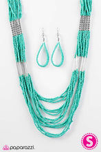 Load image into Gallery viewer, Let it Bead Blue Seed Bead Necklace Paparazzi Accessories