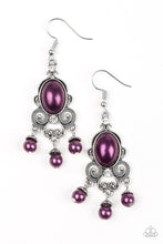 Load image into Gallery viewer, I Better Get GLOWing Purple Earring Paparazzi Accessories