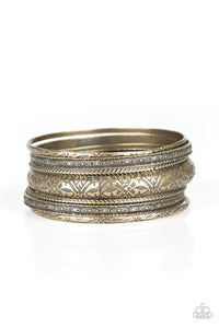 Bangles,brass,floral,Hidden Groves Brass Bangle Bracelets