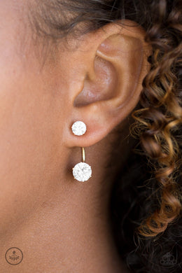Starlet Squad Gold Jacket Earring Paparazzi Accessories