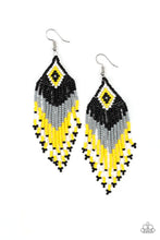 Load image into Gallery viewer, Wind Blown Wanderer Wanderer Multi Seed Bead Earrings Paparazzi Accessories
