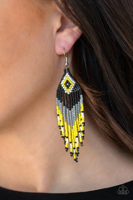 Wind Blown Wanderer Wanderer Multi Seed Bead Earrings Paparazzi Accessories