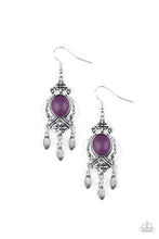 Load image into Gallery viewer, Enchantingly Environmentalist Purple Stone Earring Paparazzi Accessories