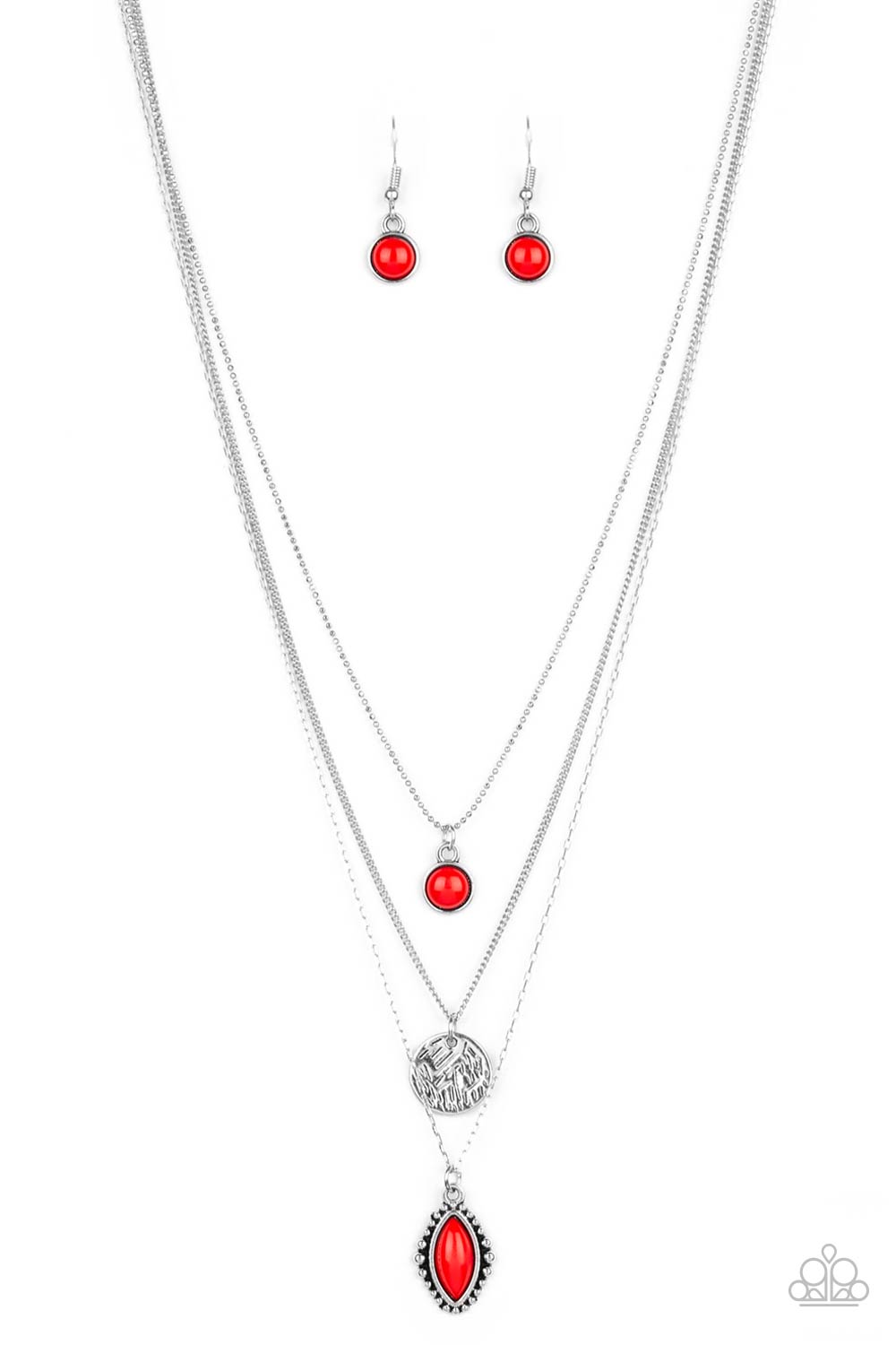 Tide Drifter - Red Necklace Paparazzi Accessories