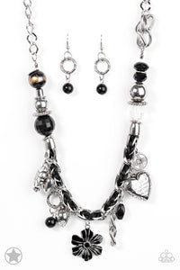 autopostr_pinterest_49916,black,faith,heart,hearts,short necklace,Charmed I am Sure Black Necklace