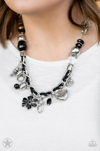 autopostr_pinterest_49916,black,faith,heart,hearts,short necklace,Charmed I am Sure Black Necklace