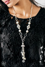 Load image into Gallery viewer, Designated Diva White Pearl Necklace Paparazzi Accessories