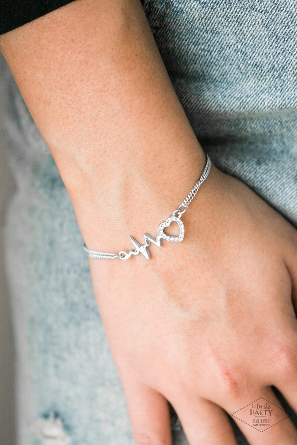 Skipping Beats White Bracelet Paparazzi Accessories