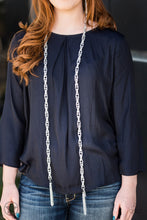 Load image into Gallery viewer, Scarfed For Attention Silver Necklace Paparazzi Accessories