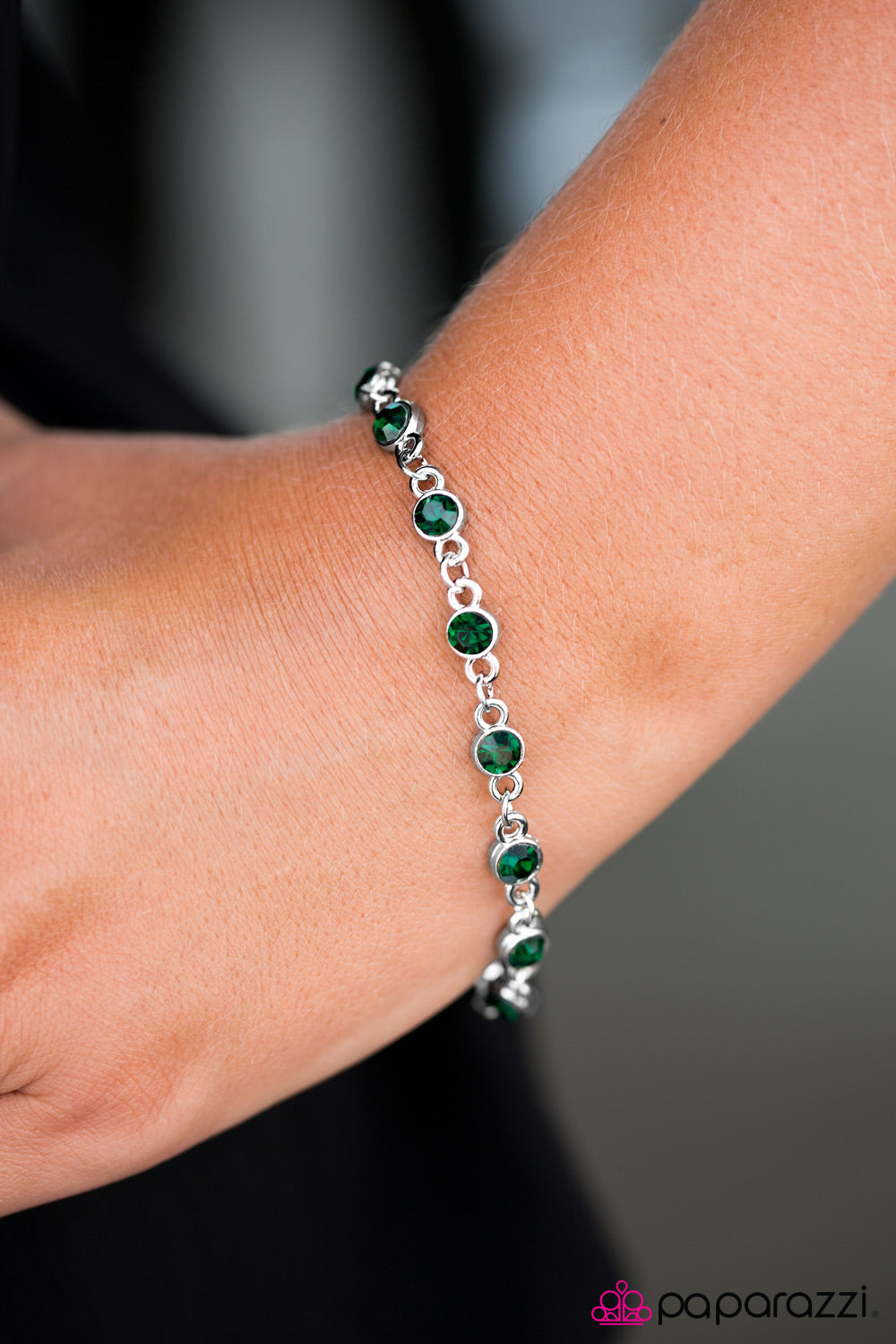 Hold On To Your Sparkle Green Bracelet Paparazzi Accessories