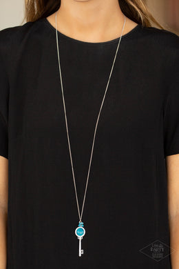 Unlock Every Door Blue Cat's Eye Necklace Paparazzi Accessories