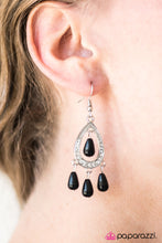 Load image into Gallery viewer, Glam Challenge Black Earrings Paparazzi Accessories