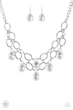 Load image into Gallery viewer, Show Stopping Shimmer White Necklace Paparazzi Accessories
