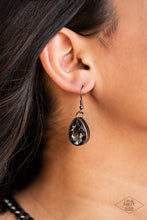 Load image into Gallery viewer, Show Stopping Shimmer Black Gunmetal Necklace Paparazzi Accessories