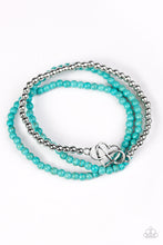 Load image into Gallery viewer, Collect Moments - Blue Stretchy Bracelets Paparazzi Accessories