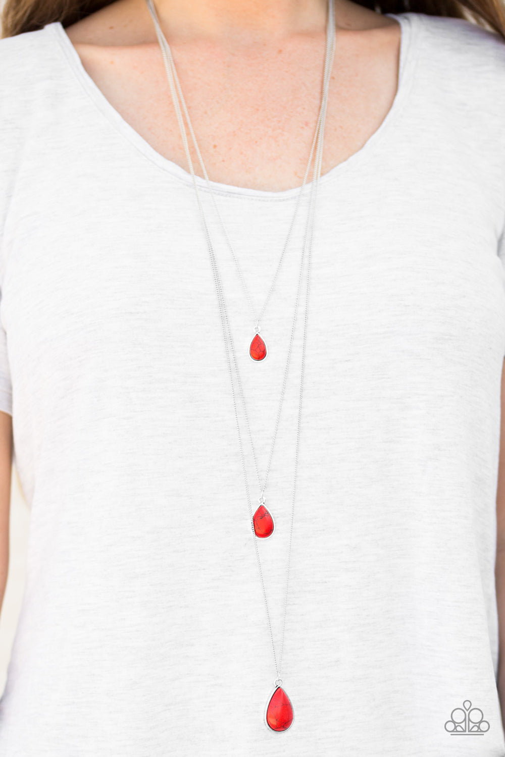 Mountain Tears Red Necklace Paparazzi Accessories