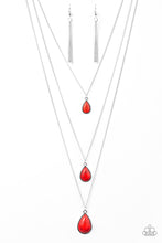 Load image into Gallery viewer, Mountain Tears Red Necklace Paparazzi Accessories
