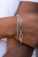 Load image into Gallery viewer, Love Is Everywhere Black Bracelet Paparazzi Accessories