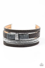 Load image into Gallery viewer, Glamor-azzi Silver Leather Bracelet Paparazzi Accessories