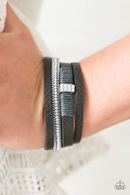 Load image into Gallery viewer, Glamor-azzi Silver Leather Bracelet Paparazzi Accessories