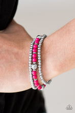Load image into Gallery viewer, Colorfully Classy Pink Stretchy Bracelet Paparazzi Accessories