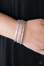 Load image into Gallery viewer, Girl Hustle Pink Leather Wrap Bracelet Paparazzi Accessories