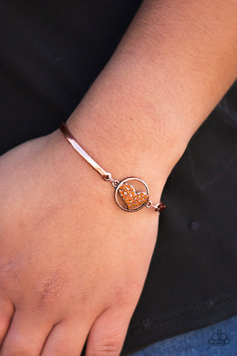 Heart Knock Life Copper Bracelet paparazzi accessories