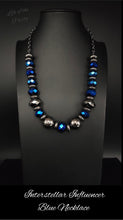 Load image into Gallery viewer, Interstellar Influencer Blue Oil Spill Necklace Paparazzi Accessories