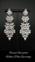 Load image into Gallery viewer, Frozen Fairytale White Rhinestone Post Earrings Paparazzi Accessories