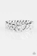 Load image into Gallery viewer, Cache Out White Rhinestone Ring Paparazzi Accessories