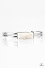 Load image into Gallery viewer, Desert Highway White Cuff Bracelet Paparazzi Accessories
