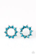 Load image into Gallery viewer, Richly Resplendent Blue Rhinestone Earring Paparazzi Accessories