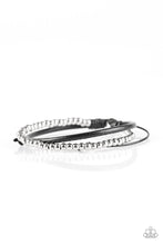 Load image into Gallery viewer, Mountain Mod Black Leather Urban Bracelet Paparazzi Accessories