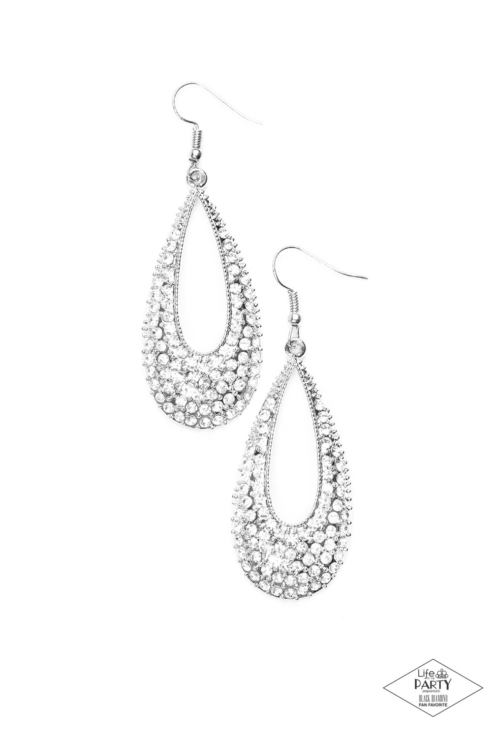 Big-Time Spender Rhinestone Earring Paparazzi Accessories