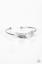 Load image into Gallery viewer, How Do You Like This Feather? Silver Cuff Bracelet Paparazzi Accessories