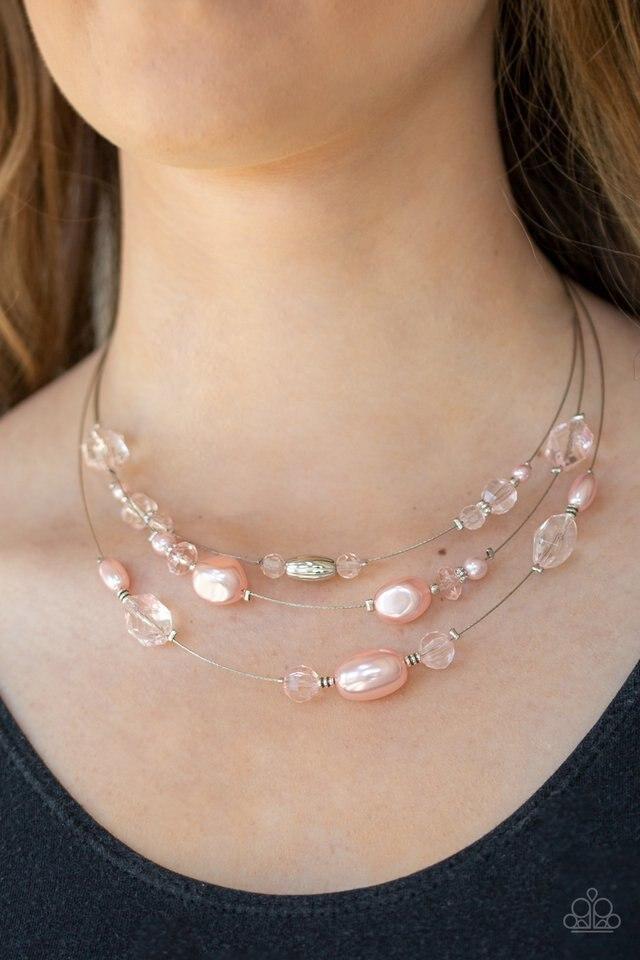 Pacific Pageantry Pink Pearl Necklace Paparazzi Accessories