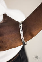Load image into Gallery viewer, She Believed She Could Silver Cuff Bracelet Paparazzi Accessories