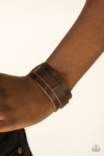 Load image into Gallery viewer, Road Trip Brown Style Leather Urban Bracelet Paparazzi Accessories