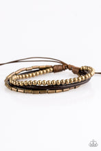 Load image into Gallery viewer, Gypsy Magic Brass Leather Urban Bracelet Paparazzi Accessories