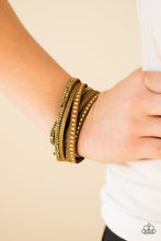 Load image into Gallery viewer, Once Upon A Showtime Brass Leather Wrap Bracelet Paparazzi Accessories